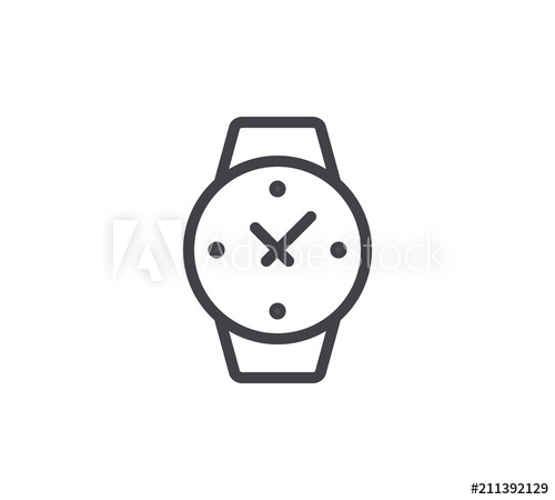 500x450 Watch Line Icon Editable Stroke