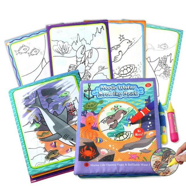 640x640 Magic Water Drawing Water Animals Painting Cloth Book For Children