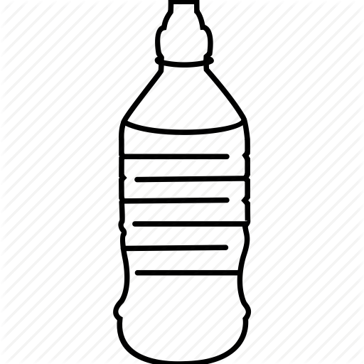 512x512 Drawing, Bottle, Water, Transparent Png Image Clipart Free Download