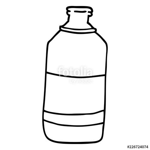 500x500 Line Drawing Cartoon Water Bottle Stock Image And Royalty Free