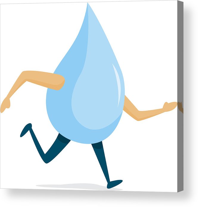 665x696 Water Drop Running Fast Acrylic Print
