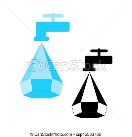 450x470 Water Conservation Logo, Water Droplet Icon And Tap Logo Design