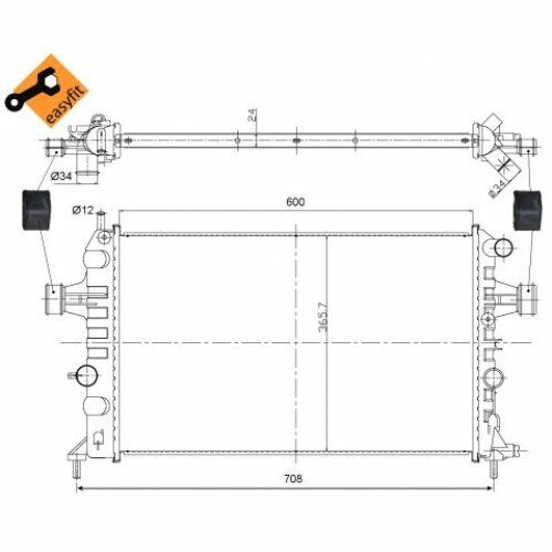500x500 Water Cooler Engine Cooling Opel Astra G Zafira A Ebay