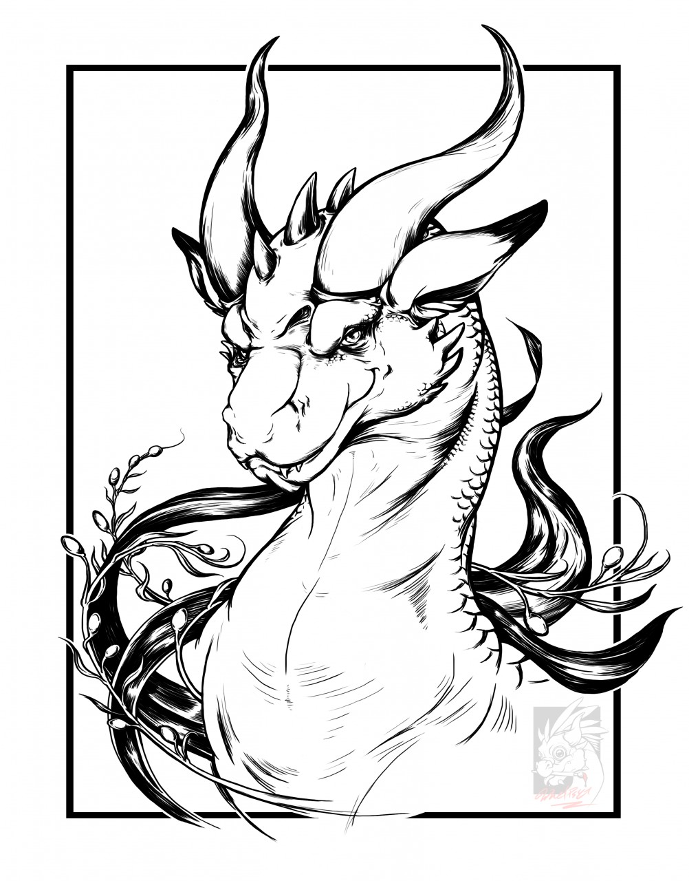 1002x1280 Drako The Water Dragon