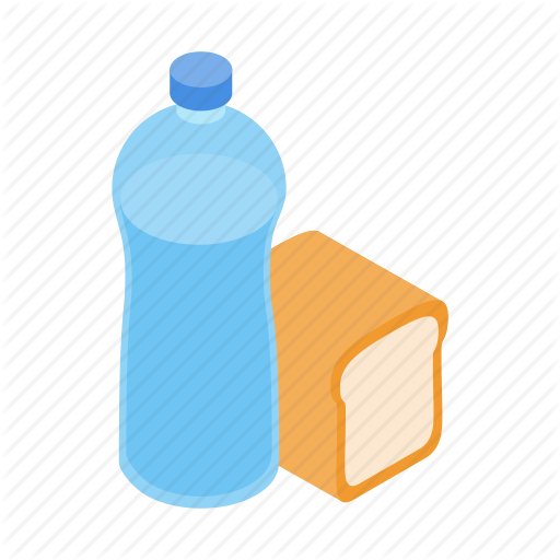 512x512 Bread, Drawing, Food, Isometric, Meal, Refugees, Water Icon