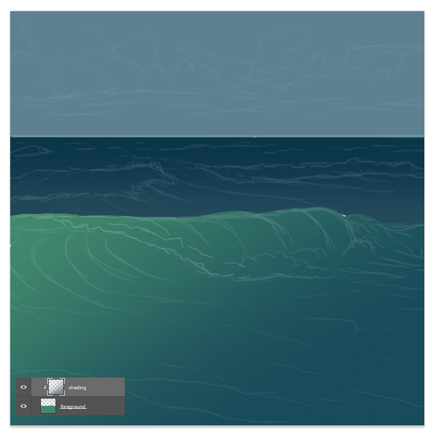 850x856 How To Paint Water, Waves, And The Ocean In Adobe Photoshop