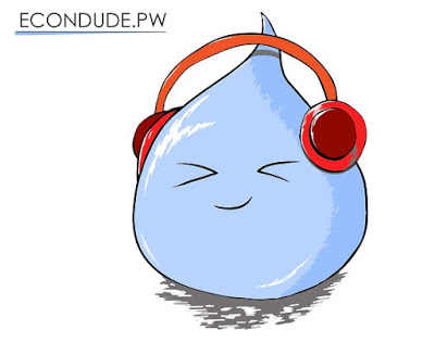 400x327 Econ Dude English A Water Drop Emoticon Listening Music Drawing