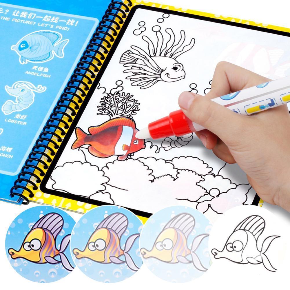 1001x1001 Life Eraserkids Magical Water Drawing Book Reusable Water Painting