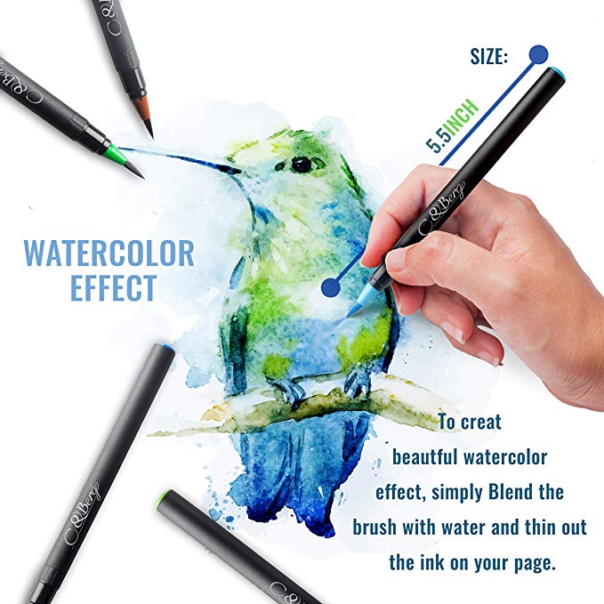 679x679 Watercolor Brush Pens Soft Flexible Tip