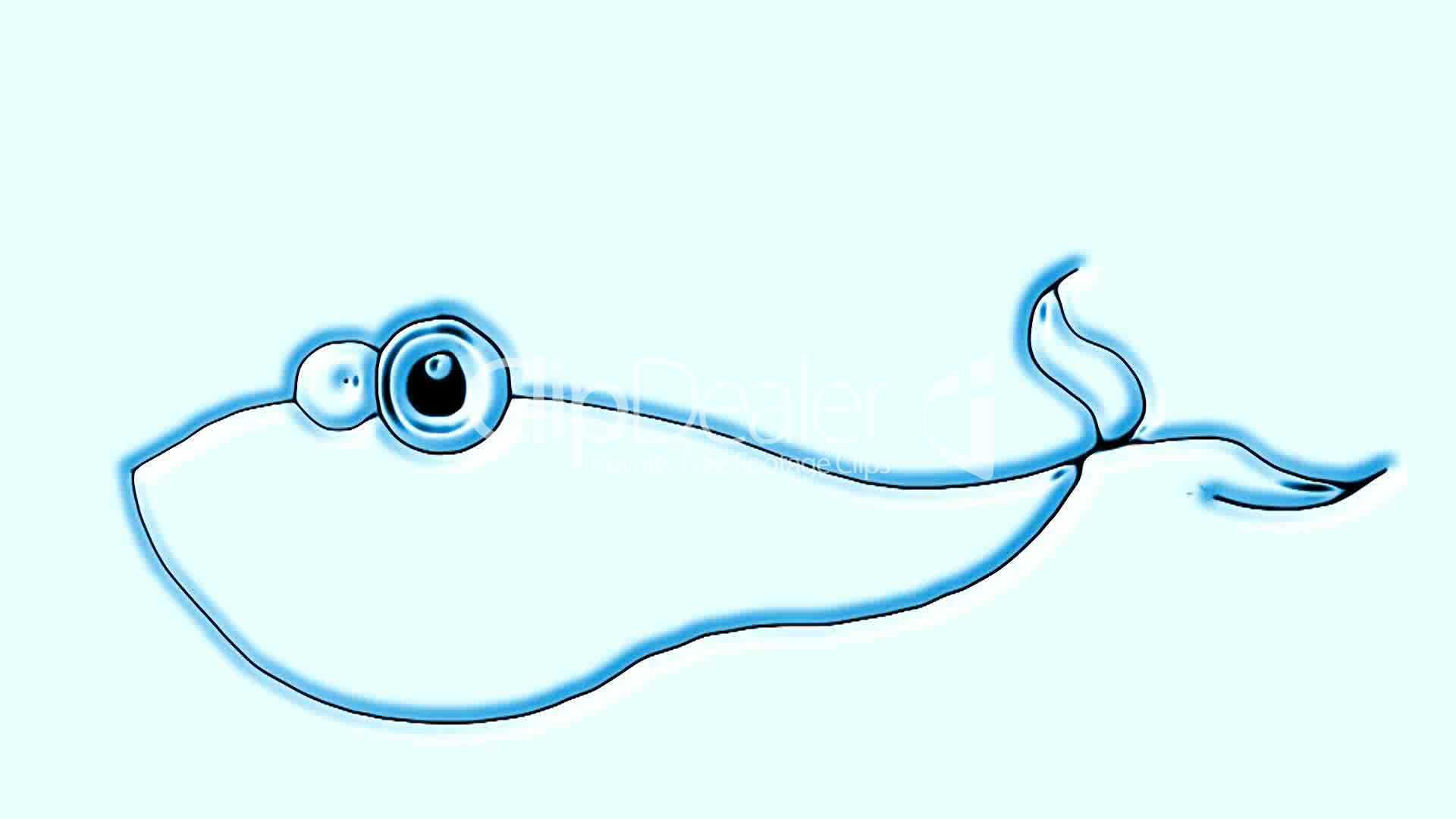 1920x1080 Drawing Of Whale Erupt Water,hand Painting Video Material,sketch