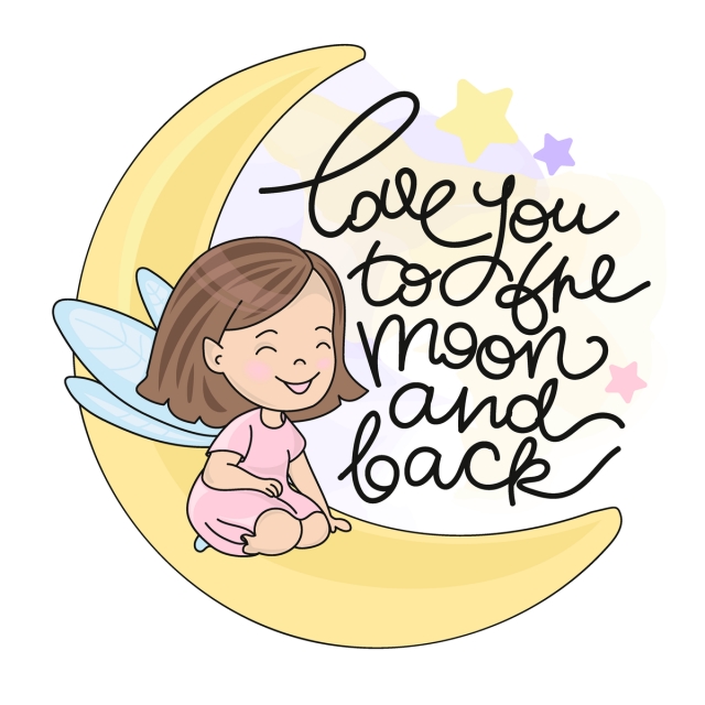 640x640 Fairy White Girl And Lettering Vector Illustration And Hand