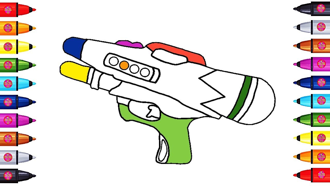 1280x720 colorful water gun coloring pages drawing water gun coloring