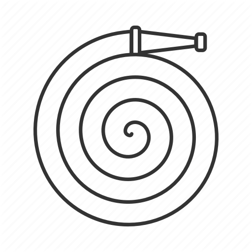 512x512 extinguish, fire, firefighting, firehose, hose, water, watering icon