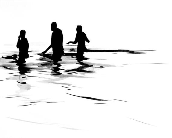 570x459 Figure Fine Art Ink Drawing Immersion No Etsy