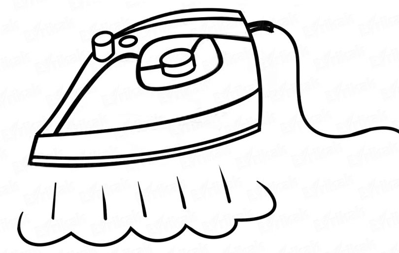 810x515 How To Draw An Iron Using A Pencil Step