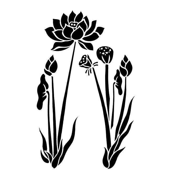 679x679 S O One Water Lily Lotus Flower Removable Waterproof