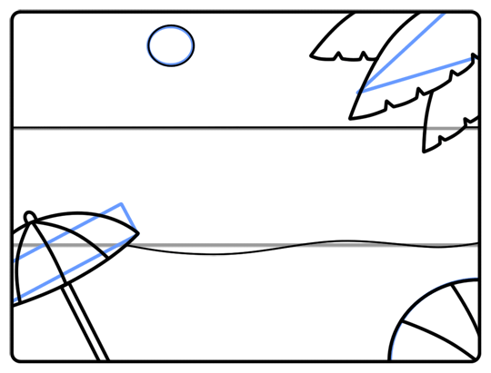 540x411 Cartoon Beach Step