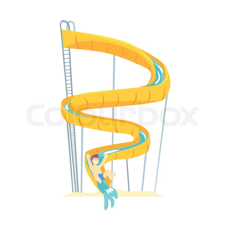 800x800 Yellow Plastic Slide, Equipment For Stock Vector Colourbox