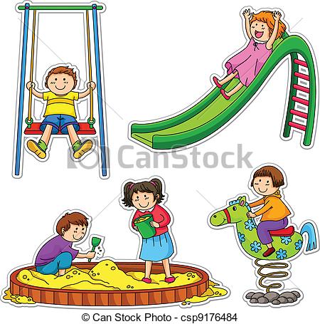 450x455 Children Playing Park Illustrations And Clipart Children