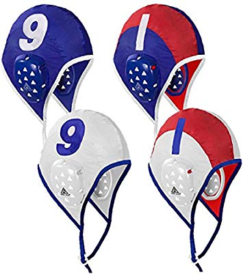 355x400 Water Gear Water Polo Cap Set Blue, Swim Caps