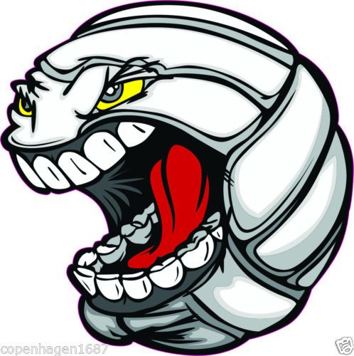 498x500 Details About Aggressive Volleyball Bumper Sticker