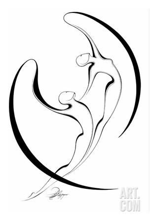 308x450 Flying Couple V Art Print