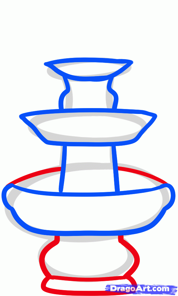 578x961 how to draw a fountain, water fountain, step