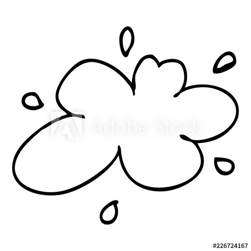 500x500 Line Drawing Cartoon Water Splash