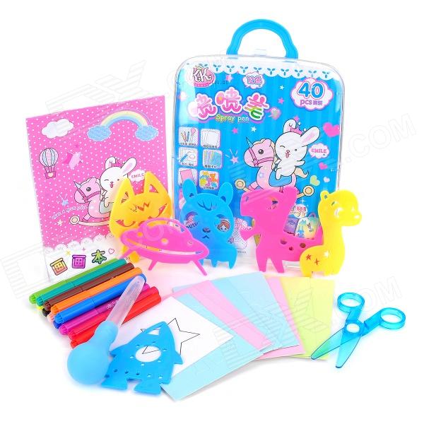 600x600 Zhigao Kk Color Water Color Pen W Spray Pen + Animal Mold