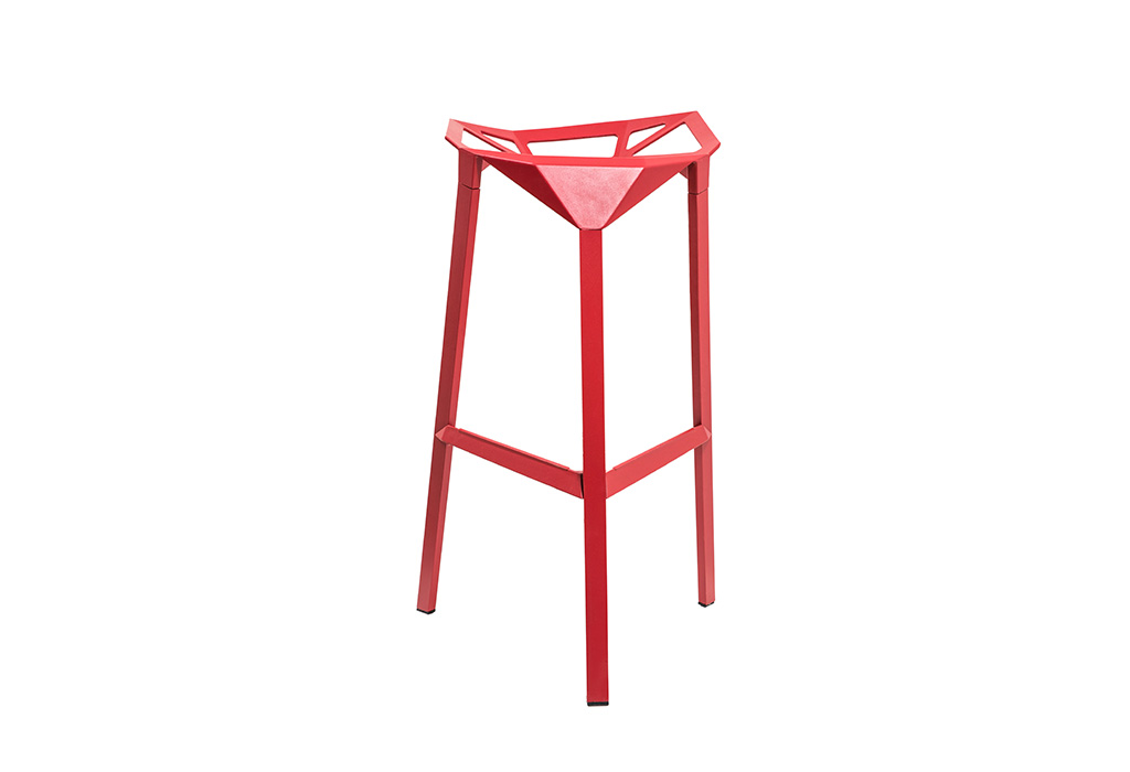 1024x700 Red Metal Stool Aria Kitchens