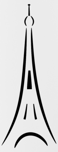 190x494 Eiffel Tower Drawing Black Water Bottle Spreadshirt