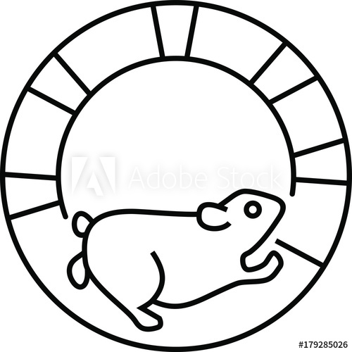 500x500 Hamster Running On A Track, Getting A Workout On Spinning Wheel