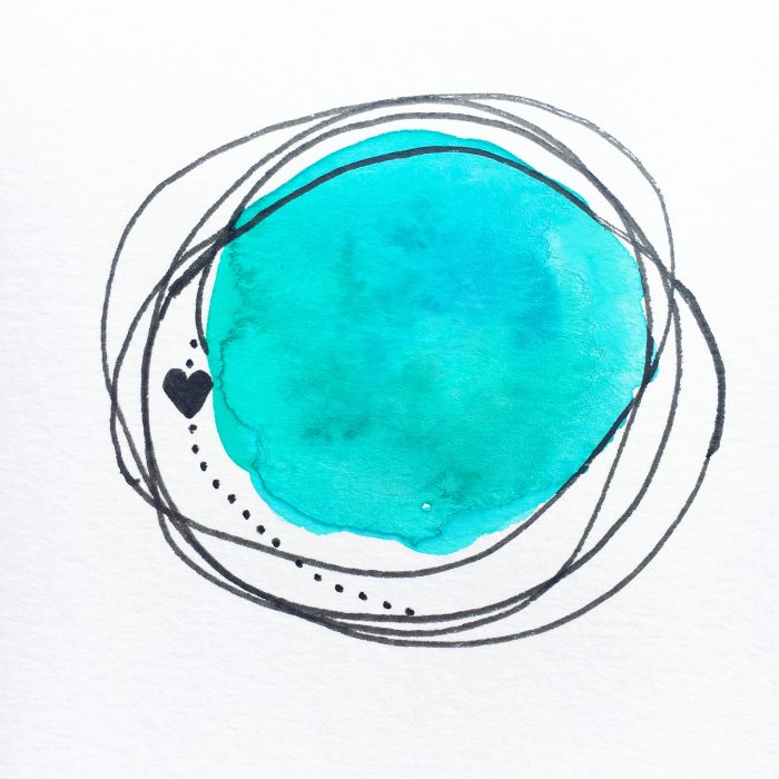 700x700 Watercolour And Pen Drawing The Crafty Mummy