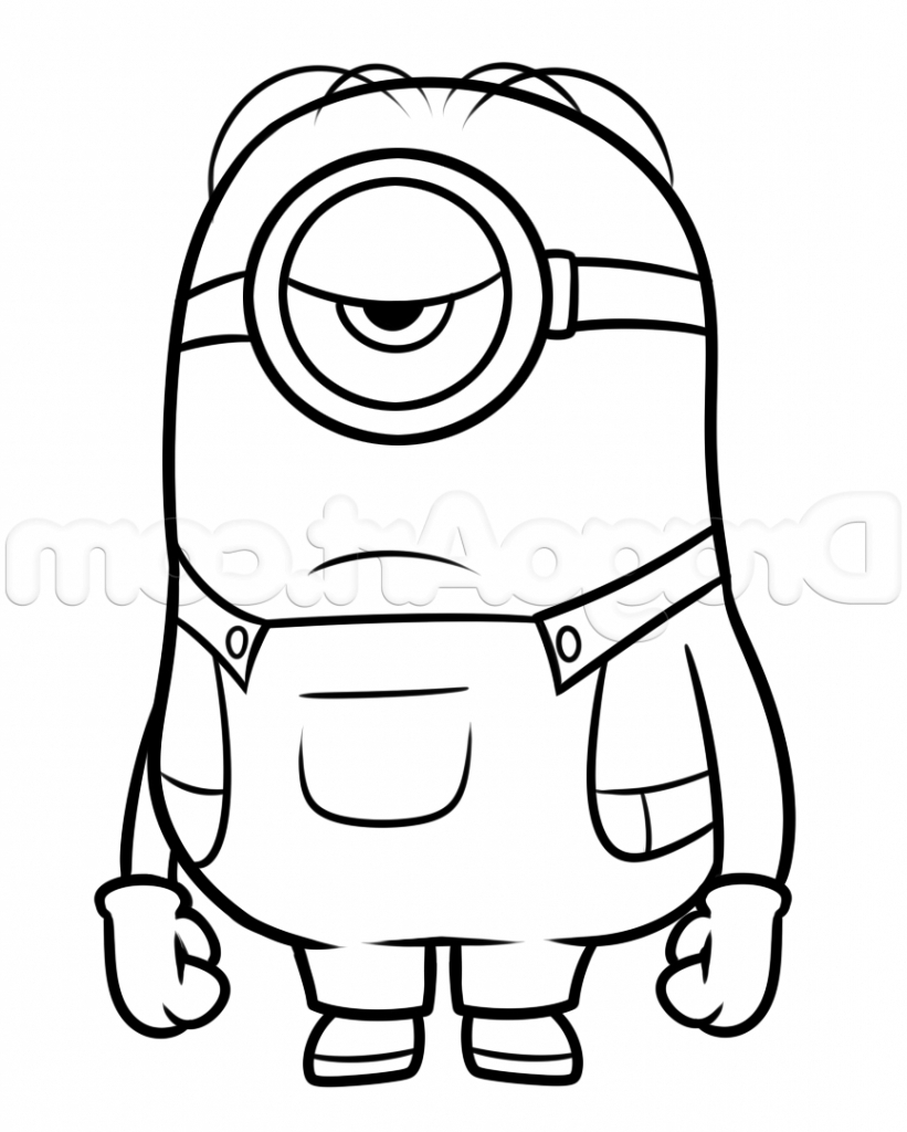 821x1024 Minions Drawing Cartoon For Free Download