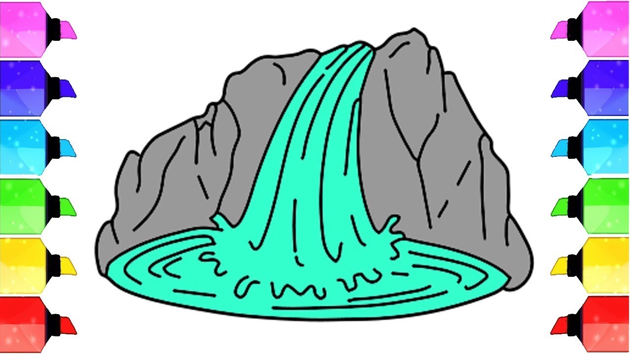 1280x720 How To Draw A Waterfall