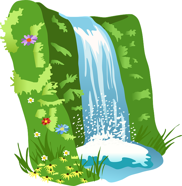 625x640 Collection Of Free Waterfall Vector Beautiful Download On Ui Ex