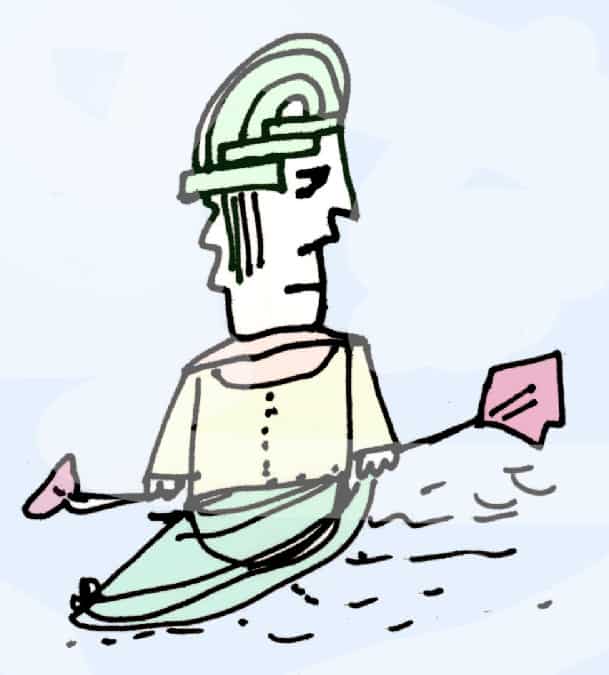 609x675 kayaker prepares to go over waterfall wonky westcoast