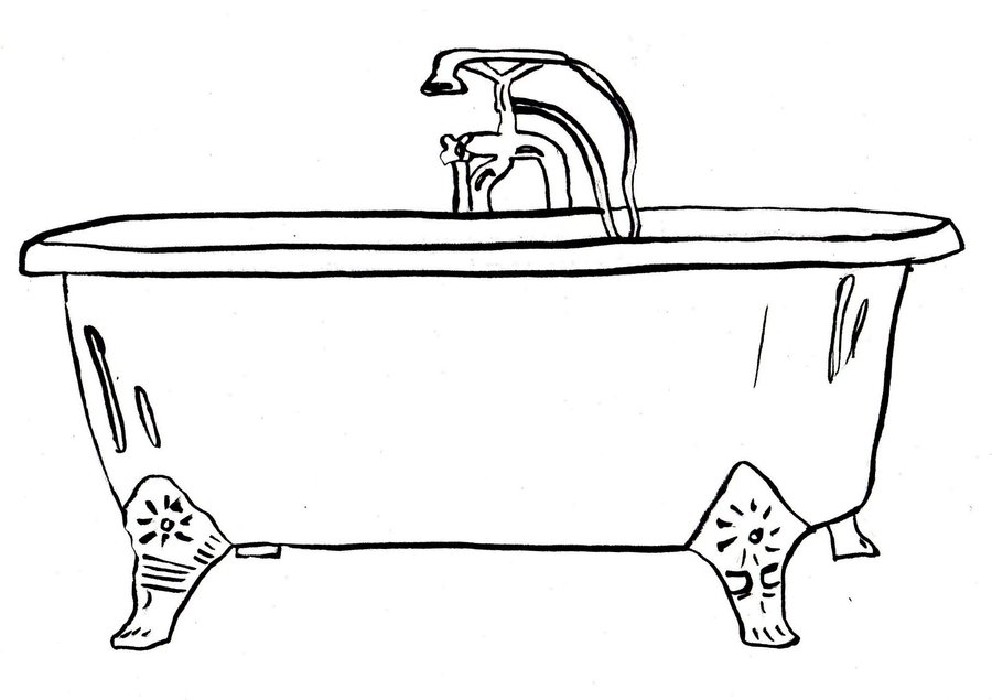 900x635 the gallery for gt vintage bathtub drawing waterfall bathtub