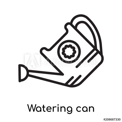 500x500 Watering Can Icon Vector Sign And Symbol Isolated On White