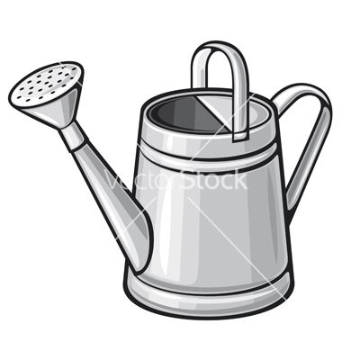 380x400 watering can vector image on art class canning, drawing