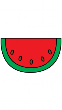 215x382 How To Draw A Watermelon For Kids, Fruits, Easy Step