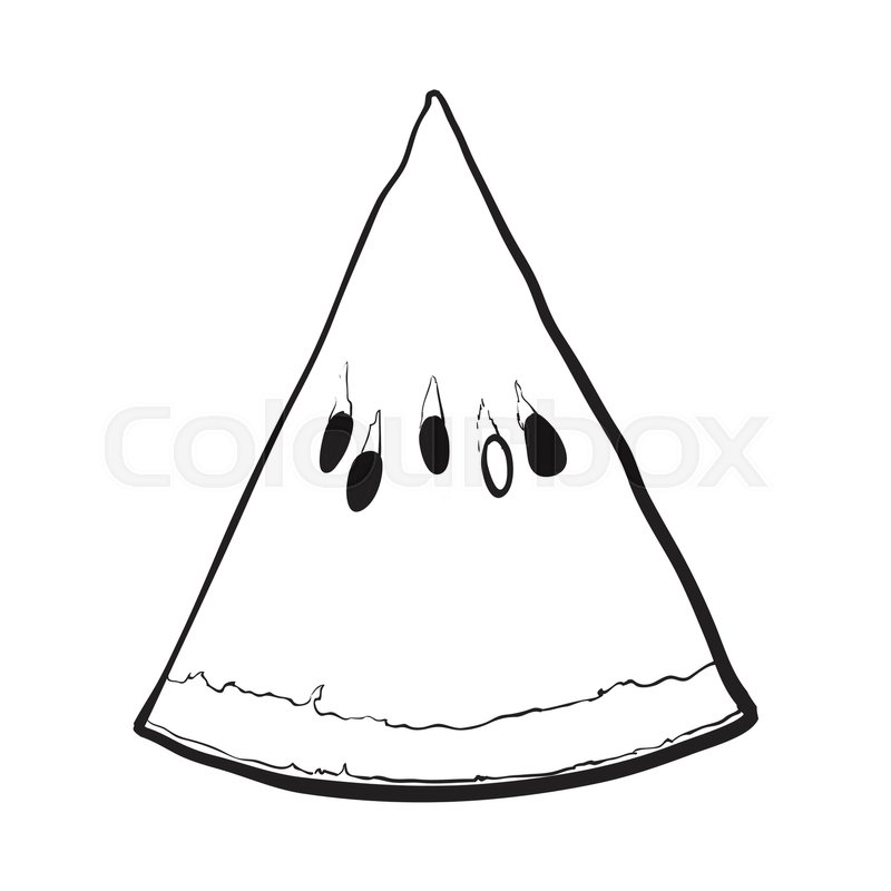 800x800 Triangular Slice Of Ripe Watermelon Stock Vector Colourbox