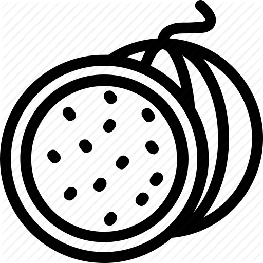 512x512 Cantaloupe Drawing Line Frames Illustrations Hd Images