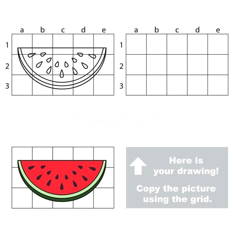 800x800 Watermelon Drawing For Kids