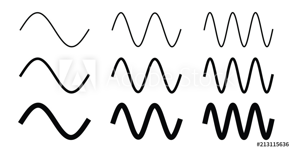 1000x517 Photo Art Print Simple Sine Wave Drawing Europosters
