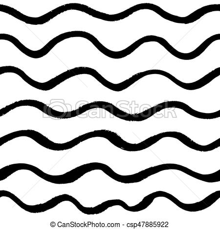 450x470 Wave Seamless Pattern Vector Hand Drawn Wavy Lines Seamless