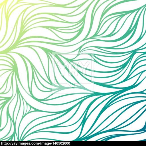 512x512 Vector Color Hand Drawing Wave Sea Background Blue Abstract Ocean