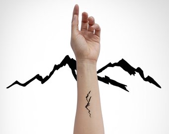 340x270 Mountain Tattoo Etsy