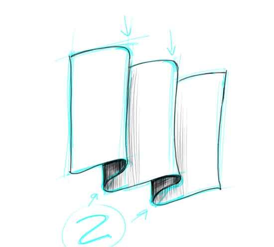 550x495 How To Draw A Waving Flag Art Class In American Flag