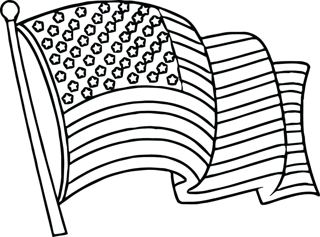 1024x759 Waving Flag Coloring Pages American